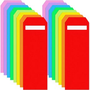 Eersida 24 Pack Library Book Dividers 4 x 12 Inch Library Shelf Marker with Repositionable Stickers Plastic Comic Book Bookshelf Dividers for School, 8 Color