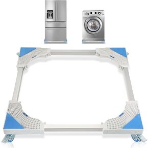 حامل ثلاجة صغير من NATGAI، قاعدة دوارة للأثاث قابلة للتعديل مع 4 عجلات دوارة للقفل، عربة متحركة بقاعدة متنقلة عالمية للغسالة والثلاجة والمجفف (8 عجلات) in Kuwait