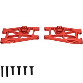 RCAWD Aluminum Front Suspension Arm Set LOS234011 for 1-10 Losi Hammer Rey Rock Rey Upgrade Parts (Red)