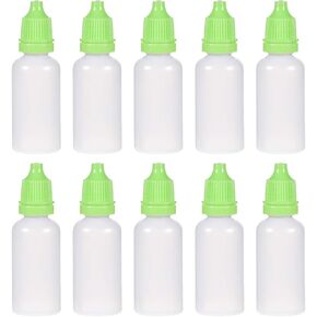 uxcell Plastic Dropper Bottles, 15ml/0.5 oz Empty Squeezable Dropper Bottle with Cap, Black, Pack of 10