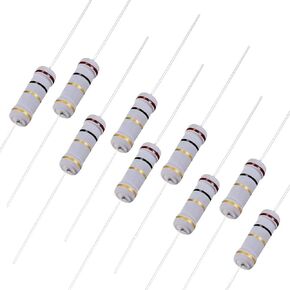 uxcell 50Pcs 1 Ohm Resistor, 3W 5% Tolerance Carbon Film Resistors, 4 Bands for DIY Electronic Projects and Experiments