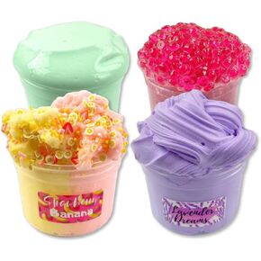 Dope Slimes - Cloud Butter Fishbowl Slime Multi Pack! (4 x 5oz) - Handmade Slimes