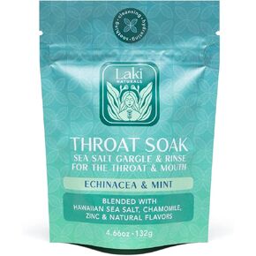 Laki Naturals Throat Soak Pouch of Echinacea & Mint with Scoop