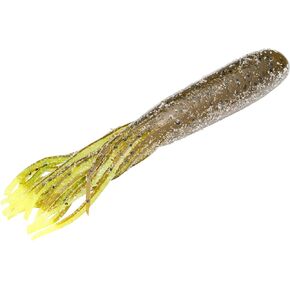Strike King (CT4.5-94) Coffee Tube 3.5 Soft Bait Fishing Lure, 94 - Green Pumpkin with Chartreuse Belly, 4.5", Classic Tube Shape in Kuwait