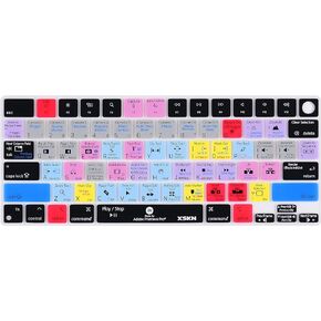 XSKN Silicone Keyboard Cover Skin for 2021 Apple MacBook Pro M1 Pro / M1 MAX Chip with Touch ID 14.2-inch Model A2442 16.2-inch Model A2485 (Arabic Language Black - US Version Keyboard)