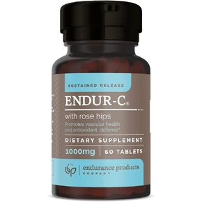 ENDUR-C - 500mg Sustained-Release Vitamin C Supplement for Optimal Absorption* - 200 Tablets - Ascorbic Acid with Rose HIPS Company