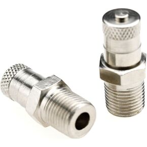 SING F LTD 2X 1/8Inch BSP BSPT Schrader Tank Valve 25MM Wheel Air Compressor 500 PSI 35 Bar