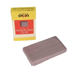 School Smart Modeling Clay for School and Home Use, Permanently Soft Design, 1 Pound, Gray Color