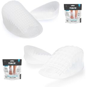Tuli's Classic Gel Heel Cups and Heavy Duty Gel Heel Cups, Heel Cup Kit, Large