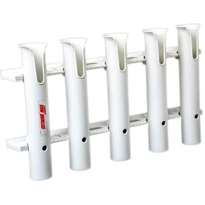 Extreme Max 3005.5641 Wall-Mount Poly Fishing Rod Holder - 4-Rod, Black