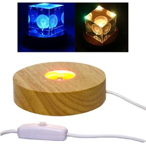 Crystal Display Stand Colorful Base Cycle Conversion Color (MDZ002)