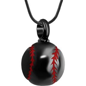 Mini Cremation Jewelry for Ashes Baseball Memorial Urn for Ashes for Human Keepsake Urn Pendant Ashes Necklace for Pet