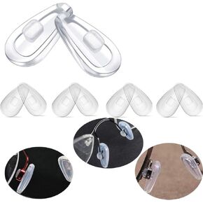 Eyeglass Nose Pads Push-in Push in Air Chamber 5 Pairs Anti-Slip Soft Silicone Glass Nose Pads for Glasses Eyeglasses Sunglasses