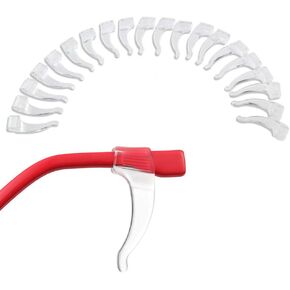 AKOAK 10 Pairs Clear Silicone Anti-Slip Ear Grip Hook Lock Grip Holders for Eyeglasses Glasses