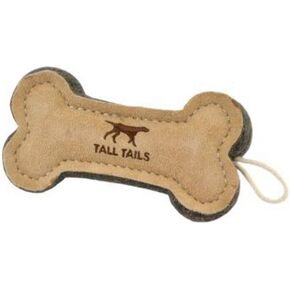 Tall Tails Bone Natural Leather 6in Dog Toy for Small Breeds