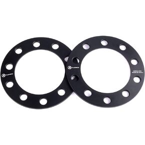 فواصل عجلات VLAOSCHI سوداء مزورة 5x5.5 5x135 5x139.7 1/2 بوصة (12 مم) متوافقة مع دودج رام فورد 5 العروة لـ 1975-2003 F150 | 1994-2018 رام 1500 | دورانجو 2004-2009 | داكوتا 2005-2011 - عبوة من قطعتين