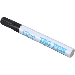 Livestock Ear Tag Marker Pen, Black Permanent Ear Tag Marking Pen with Waterproof Ink for Cattle Cow Calf Goat Sheep Pig Identification, 5.7in