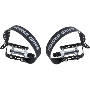 Power Grips High Performance Pre-Assembled Strap/Pedal Kit, Black