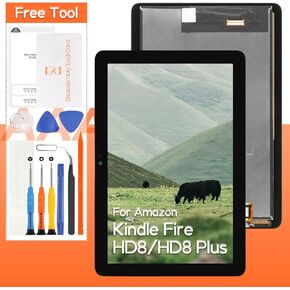 for Amazon Kindle Fire HD8 /HD8 Plus Screen Replacement Tablet 10th Generation 2020 K72LL3 K72LL4 LCD Display Touch Screen Digitizer Full Assembly,with Tools