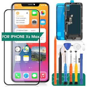for iPhone Xs Max Screen Replacement XS MAX LCD Digitizer 6.5inch for iPhone Xs Max Display Replacement Touch Screen Assembly Sensor A1921 LCD A2101, A2102, A2104(Black)