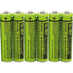 6-Pack BK-40AAABU Battery for Panasonic Cordless Phone