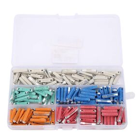 Car Fuse Kit,Yctze 200Pcs 5A/8A/10A/16A/25A Fuse European 32V Boxed Environmental Friendly Automotive Accessory Replacement for Many (mainly) Older European Vehicles