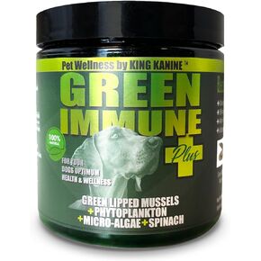 King Kanine Green Inmune Plus Multivitamin and Mineral 6 oz | Organic Powder to Improve Join Mobility & Allergy Relief | Inflammatory Supplement for Dogs Care | Veterinarian Approved