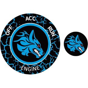 Push Start Button Cover for Dodge Challenger Charger Durango Ram Accessories 2015-2024, Engine Start Ignition Kit Emblem Badge –Unique Ruby Red Hellhound Design-Car Decor Sticker Gift