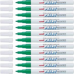 Uni-Paint 63704 PX-21 Oil-Based Paint Marker, Fine Point, Green, 12-Count