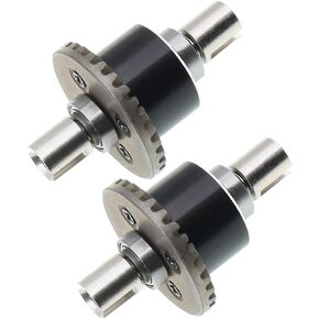 2PCS Metal Front and Rear Differential Gear Diff Gear Set Compatible with WLtoys 1/14 144010 144001 144002 1/12 124016 124017 124018 124019 RC Car Upgrade Parts
