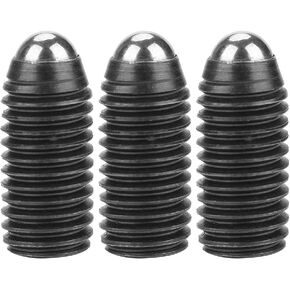 10Pcs Screw Thread Hex Set Screw Ball Springs M12X1.75 Socket Carbon Steel Ball Spring Plungers Set (M12*25(10PCS))