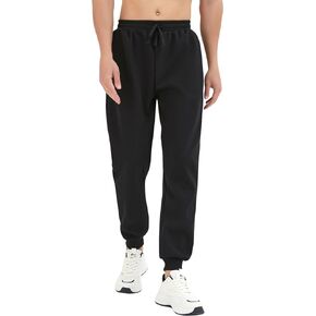 Jogger for Mens Cotton Sweatpants Ribbed Ankle Cuff Drawstring Baggy Workout Pants with Pocket for Autumn