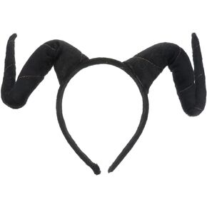 LALAFINA Ram Horns Headband Plush Easter Headband Simulation Antelope Horn Hair Hoop for Easter Christmas Halloween Costume