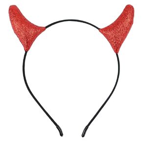 Chiffon Devil Horns Headband Red