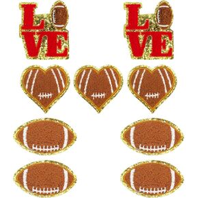 Baseball Enthusiasts Iron On/Sew On Chenille Embroidered Applique Patches with Gold Edges for Clothes Jeans etc. DIY Accessories (Baseball)