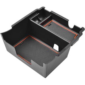 TACORBO Center Console Organizer Compatible with Subaru Impreza 2017-2023 and Crosstrek 2018-2022 2023 Accessories,Armrest Secondary Storage Box ABS Insert Glove Box Tray, Orange Trim