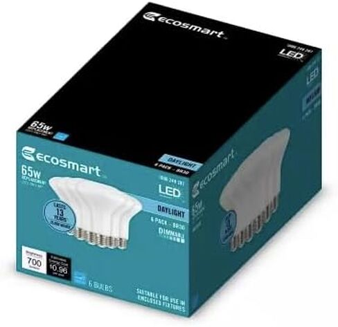 EcoSmart 65-Watt Equivalent BR30 Dimmable LED Light Bulb Daylight (6-Pack) in Saudi Arabia