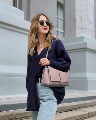 Women Small Genuine Leather Shoulder Bag Soft Crossbody Purse for Lady Handbag in Saudi Arabia