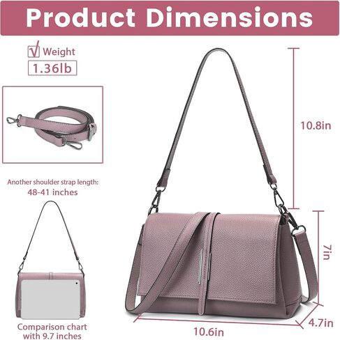 Women Small Genuine Leather Shoulder Bag Soft Crossbody Purse for Lady Handbag in Saudi Arabia