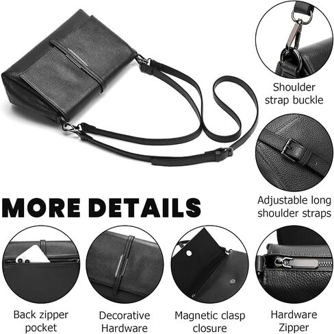 Women Small Genuine Leather Shoulder Bag Soft Crossbody Purse for Lady Handbag in Saudi Arabia
