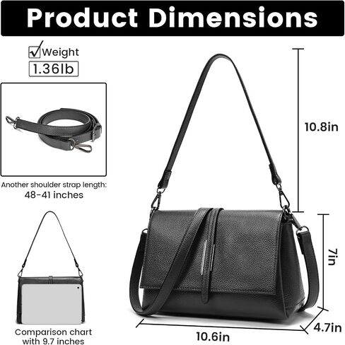 Women Small Genuine Leather Shoulder Bag Soft Crossbody Purse for Lady Handbag in Saudi Arabia