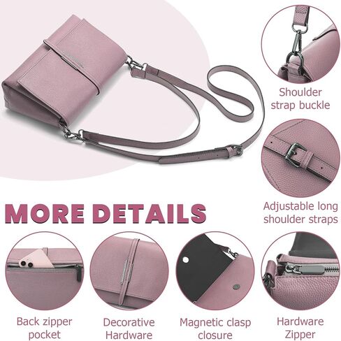 Women Small Genuine Leather Shoulder Bag Soft Crossbody Purse for Lady Handbag in Saudi Arabia