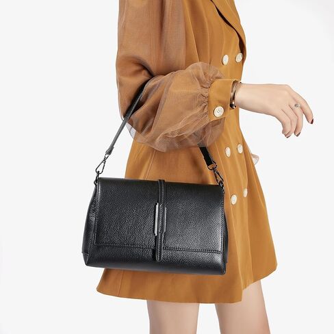 Women Small Genuine Leather Shoulder Bag Soft Crossbody Purse for Lady Handbag in Saudi Arabia
