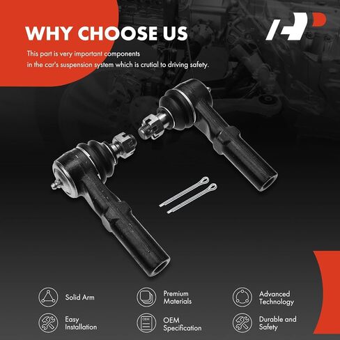 A-Premium 2 x Front Outer Tie Rod Ends, Compatible with Dodge Dakota 1991-1996, Viper 1992-2002, RWD Only in Saudi Arabia