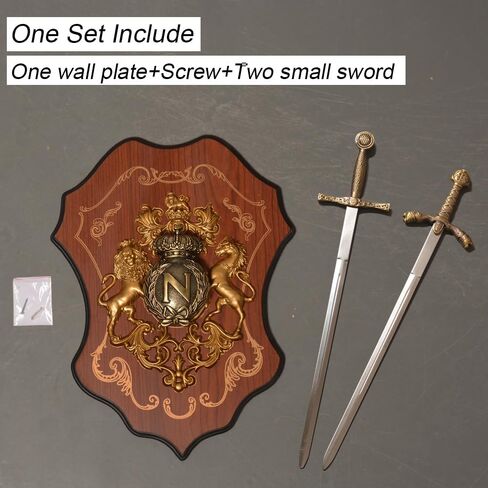 Forgemith Small Sword Can Hang On The Wall With Hanging Board, Medieval Style Wall Decor Sword, Bar Cafe Living Room Wall Hangings Sword in Saudi Arabia