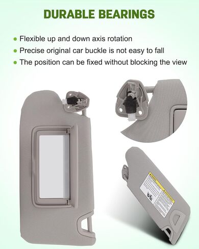 SCITOO Left Driver Side Sun Visor Assembly 2013 2014 2015 2016 for Nissan Altima with Sunroof ( Gray ) in Saudi Arabia