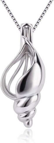 Conch Cage Pendants Crafting Charm for DIY Necklace Bracelet Jewelry Making Sterling Silver/Gold Plated in Saudi Arabia