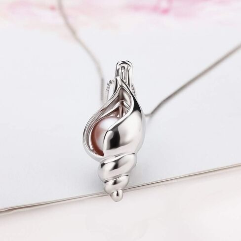 Conch Cage Pendants Crafting Charm for DIY Necklace Bracelet Jewelry Making Sterling Silver/Gold Plated in Saudi Arabia