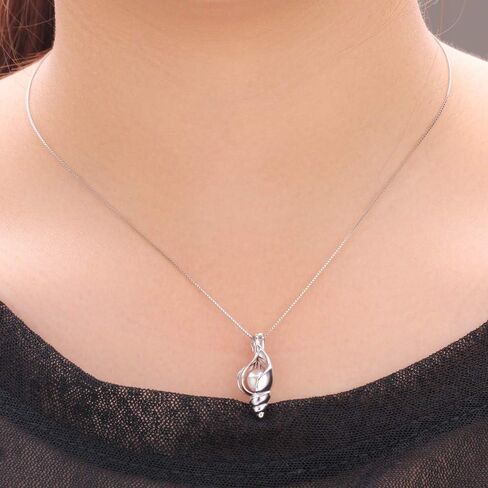 Conch Cage Pendants Crafting Charm for DIY Necklace Bracelet Jewelry Making Sterling Silver/Gold Plated in Saudi Arabia