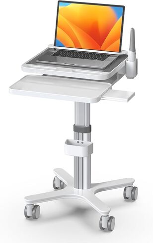 عربة طبية عربة عربة متنقلة ارتفاع قابل للتعديل سهلة التركيب عربة البليت مع حامل الماسح الضوئي عن طريق الفم محطة عمل الكمبيوتر المحمول (MTO-3) in Kuwait